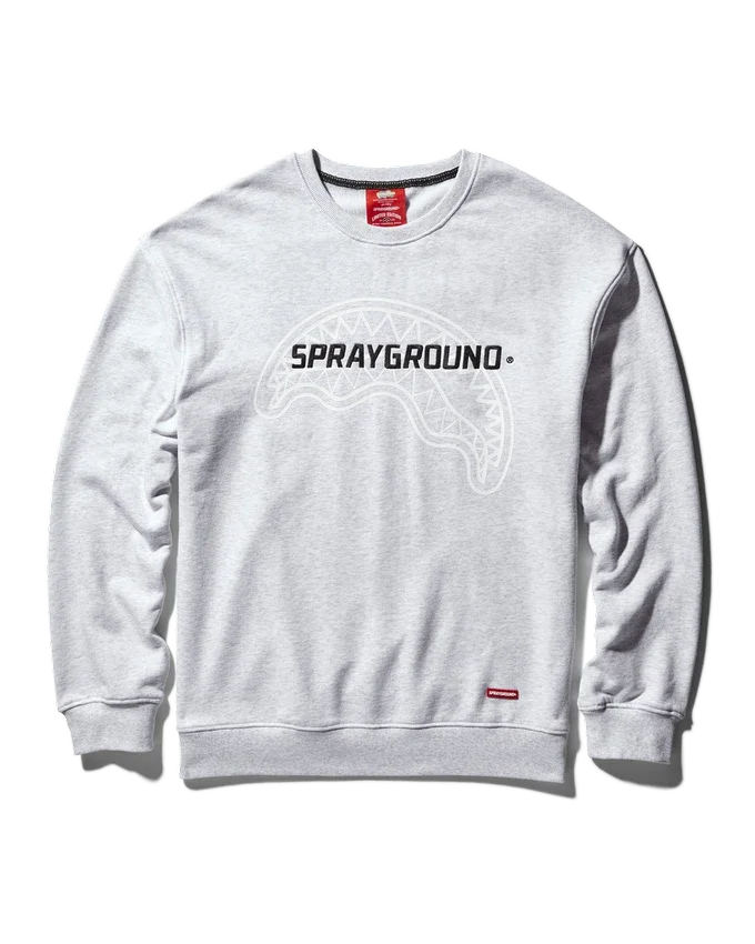 FELPA CON COLLO A GOLLO SPRAYGROUND (GRIGIO CHIARO)