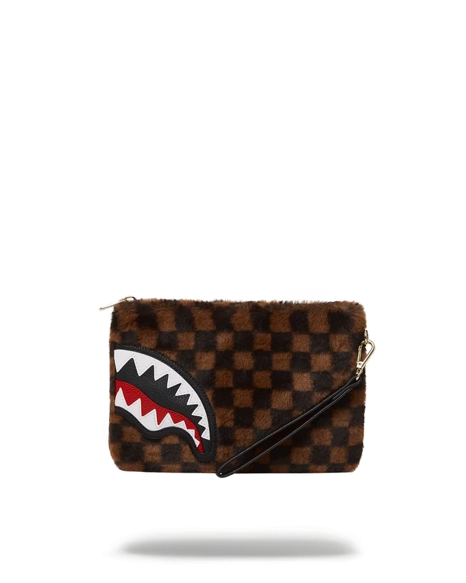 FURRR SHARKS IN PARIS CROSSOVER CLUTCH