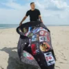 GLOBAL MOGUL UNLIMITED MILES: TAPPETINO DA SPIAGGIA PIEGHEVOLE, COPERTA, BORSA TOTE CONVERTIBILE RESISTENTE ALL’ACQUA