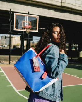 KEITH HARING THE BIG BLUE PURSE BORSE TOTE