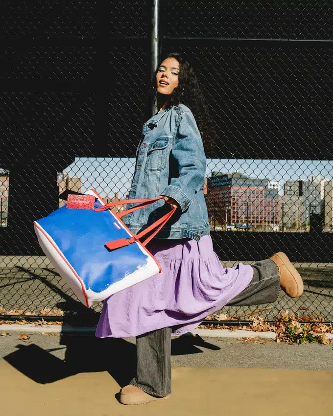 KEITH HARING THE BIG BLUE PURSE BORSE TOTE