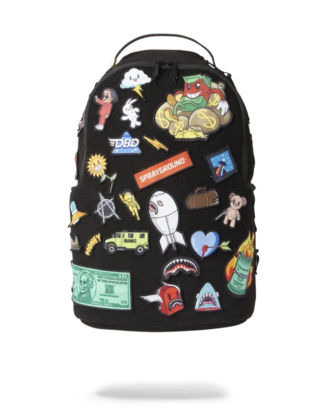 LO ZAINO CON 32 TOPPE RIMOVIBILI IN VELCRO