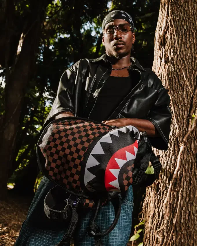 MA DAIIII!!! UNO Zaino REVERSIBILE - DA VELLUTO VIOLA A Zaino OG SHARKS IN PARIS