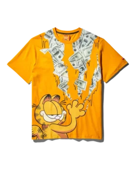 MAGLIETTA CON STAMPA "CAT STRATCH" DI GARFIELD (ARANCIONE)