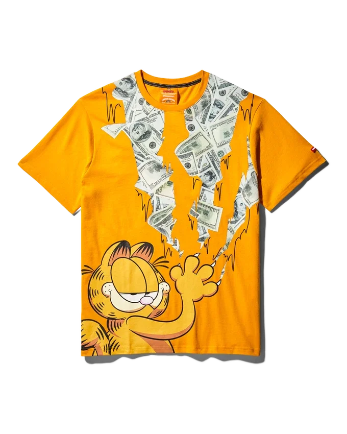 MAGLIETTA CON STAMPA "CAT STRATCH" DI GARFIELD (ARANCIONE)