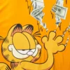 MAGLIETTA CON STAMPA "CAT STRATCH" DI GARFIELD (ARANCIONE)