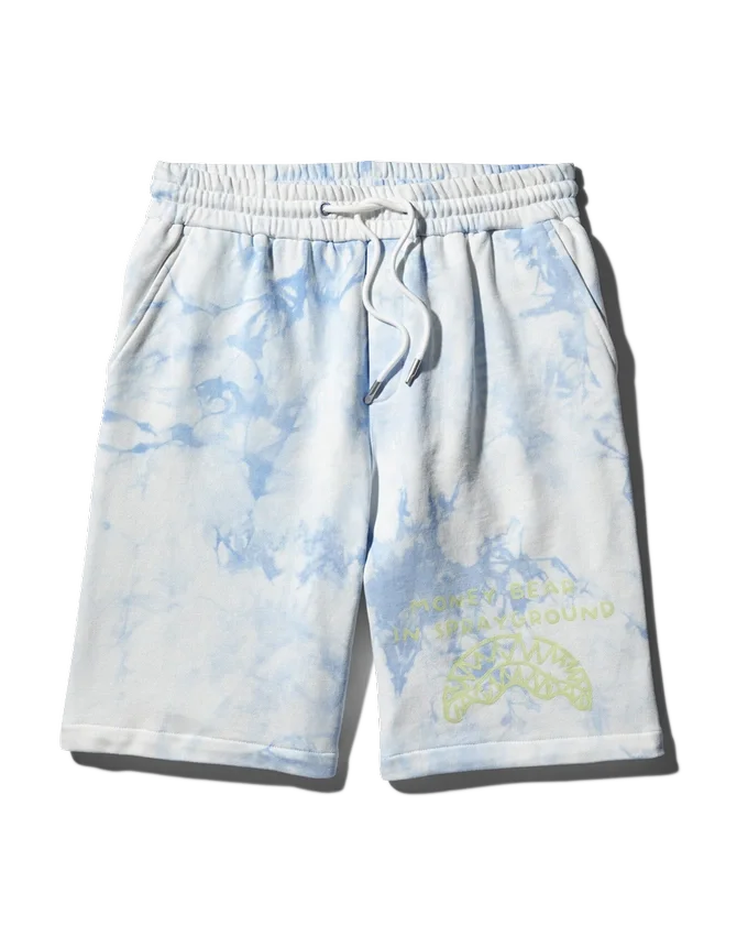PANTALONCINI IN MAGLIA TIE-DYE (BLU)