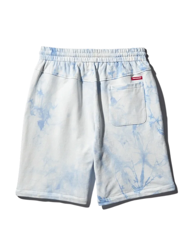 PANTALONCINI IN MAGLIA TIE-DYE (BLU)