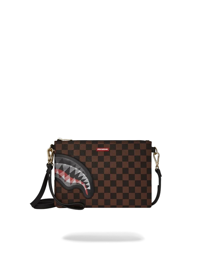 Pochette crossover con effetto lenticolare e tracolla