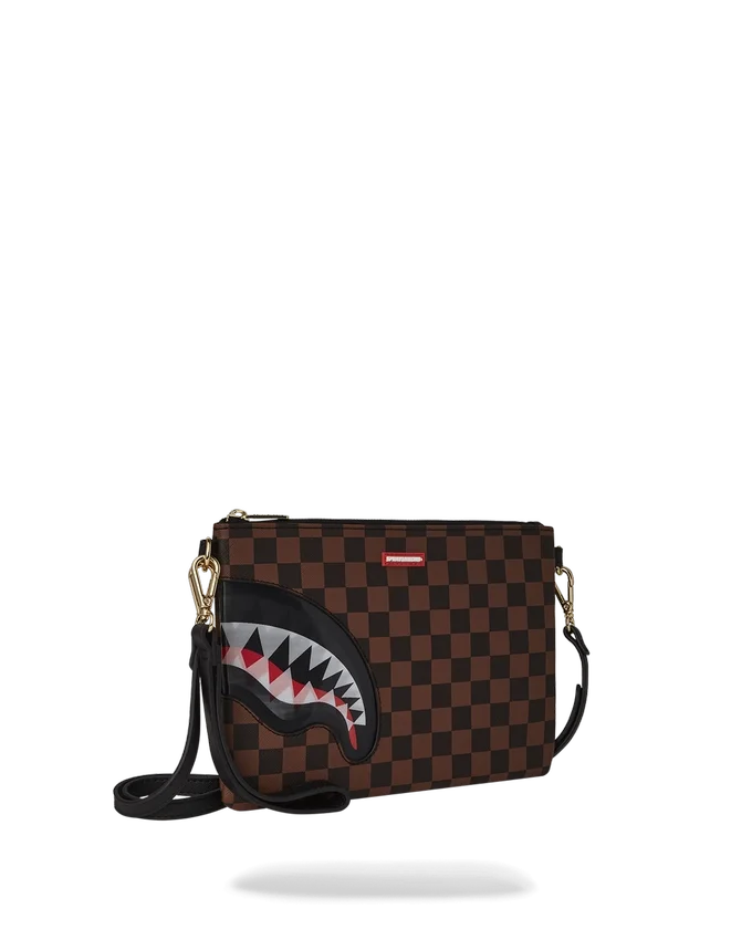 Pochette crossover con effetto lenticolare e tracolla