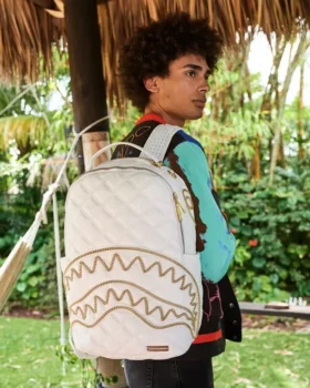 RIVIERA LE BLANC Zaino con catena Shark dorata (DLXV)
