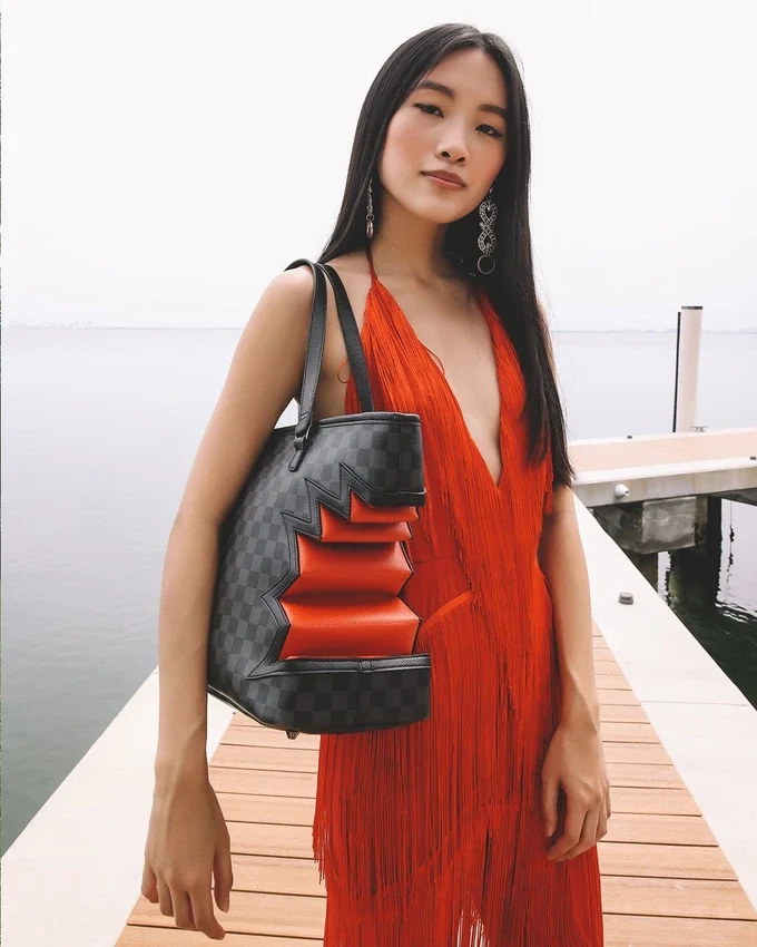 SHARK BITE SHARKS IN PARIS GRAY TOTE