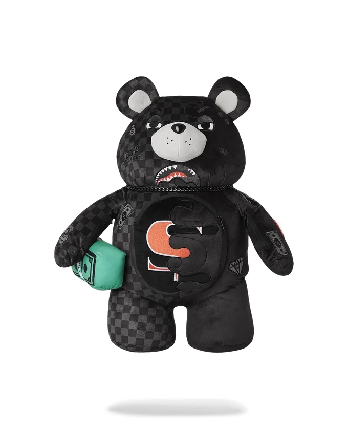 SPEED SHARK SIDE SWIPE MONEYBEAR Teddy Bear Zaino a forma di orsacchiotto