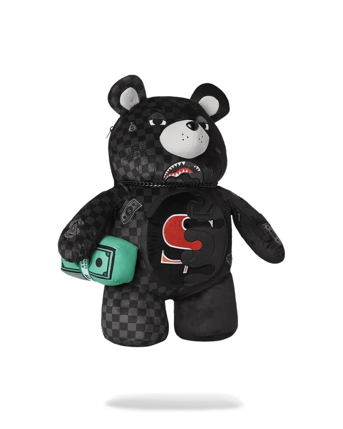 SPEED SHARK SIDE SWIPE MONEYBEAR Teddy Bear Zaino a forma di orsacchiotto