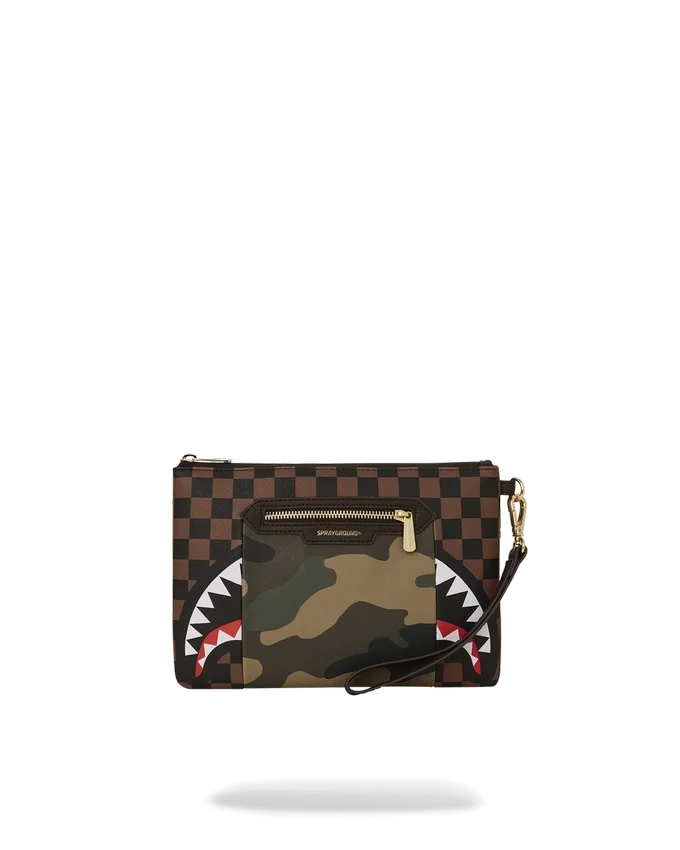 TASCA ESTERNA CON CERNIERA DORATA SHARKS IN PARIS CROSSOVER CLUTCH