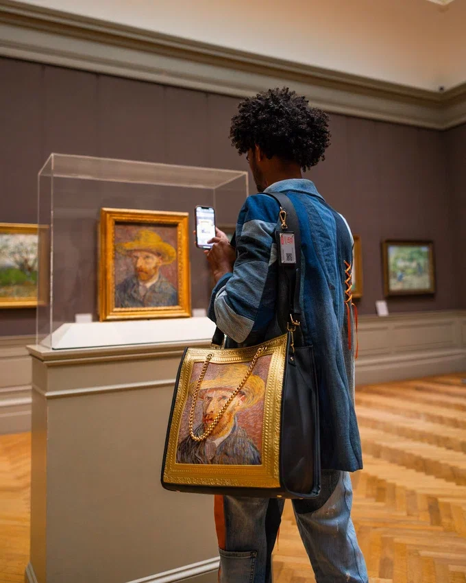 THE MET VAN GOGH FRAMED SELF-PORTRAIT BORSE TOTE