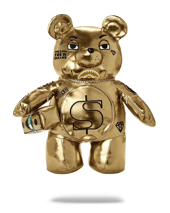 Zaini GOLD RUSH MONEYBEAR TEDDYBEAR