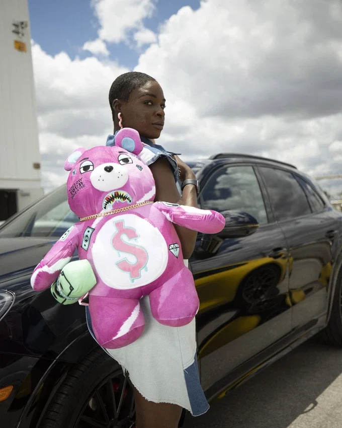Zaini PINK PUNK MONEYBEAR TEDDYBEAR