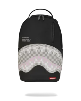 Zaini Shark Central a quadri crema e nero