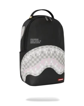 Zaini Shark Central a quadri crema e nero