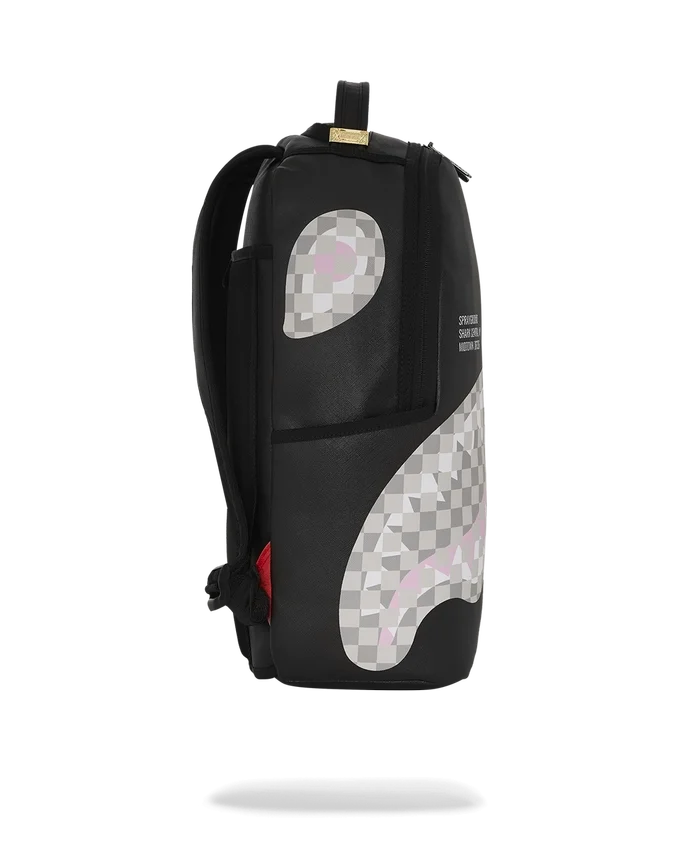 Zaini Shark Central a quadri crema e nero