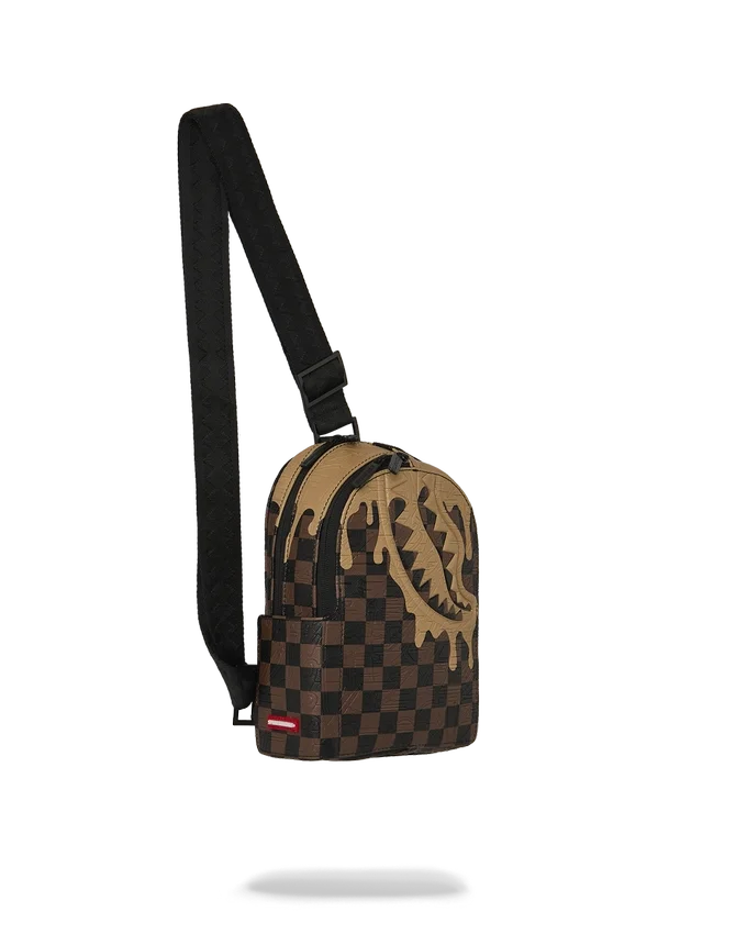 ZAINO A MONOSPALLA CON EFFETTO DRIP DA DESIGNER