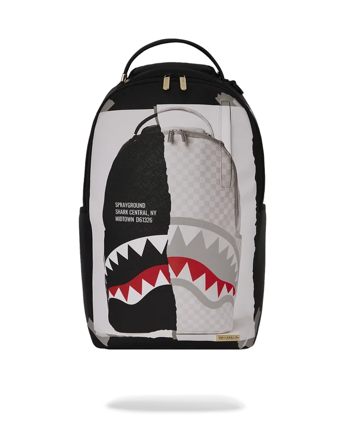 ZAINO “BAG ON BAG OPTICAL ILLUSION SHARKS IN PARIS”