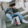 ZAINO “BAG ON BAG OPTICAL ILLUSION SHARKS IN PARIS”