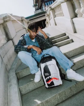 ZAINO “BAG ON BAG OPTICAL ILLUSION SHARKS IN PARIS”