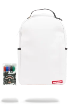 ZAINO BIANCO FAI DA TE SPRAYGROUND (PELLE VEGANA E FODERA INTERNA PER IL DENARO) E PENNE INCLUSI