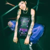 ZAINO CAZZU IRIDESCENTE CUT & SEW CON RAGNO, TESCHIO E SHARK (DLXV)