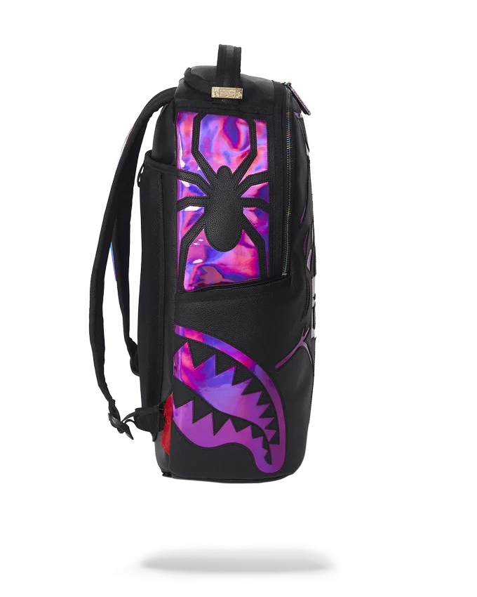 ZAINO CAZZU IRIDESCENTE CUT & SEW CON RAGNO, TESCHIO E SHARK (DLXV)