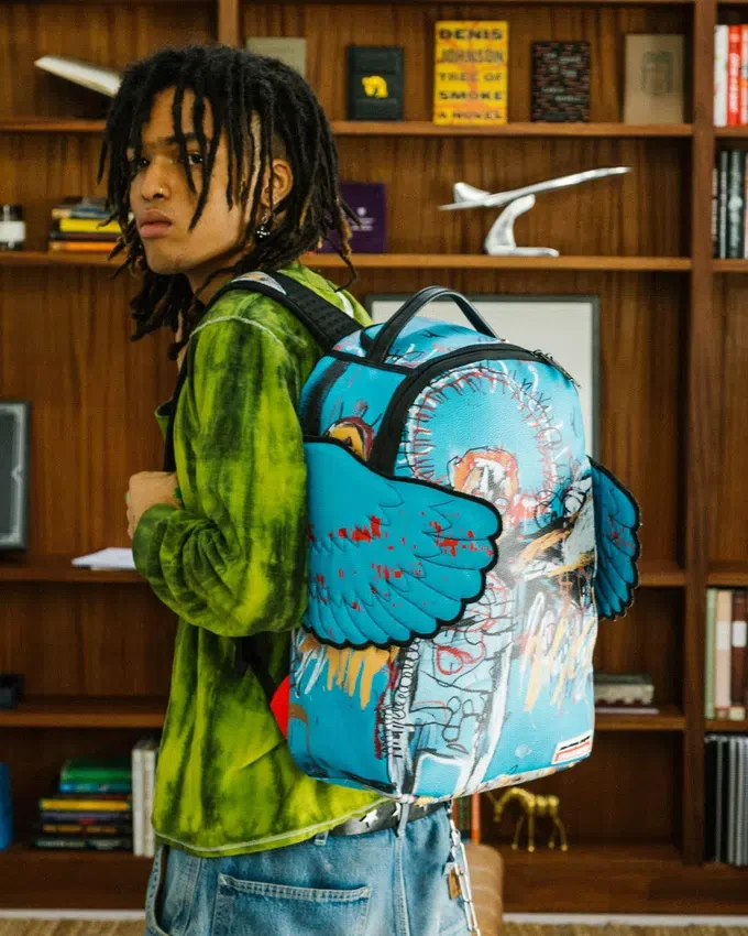 ZAINO CON ALI UFFICIALE BASQUIAT UNTITLED (FALLEN ANGEL) 1981 (DLXV)