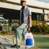 Zaino con stampa artistica “Big Blue Purse” di Keith Haring