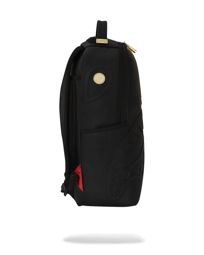 Zaino con strisce da gara oro e nero