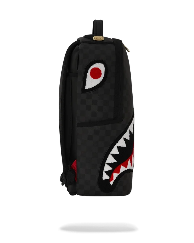 Zaino "Lights Out Sharks in Paris" con motivo squalo in ciniglia