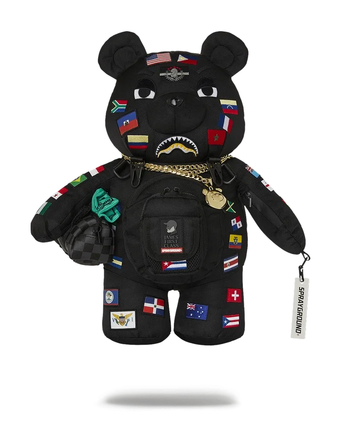 Zaino Moneybear con bandiere del mondo JAMES FIRST CLASS