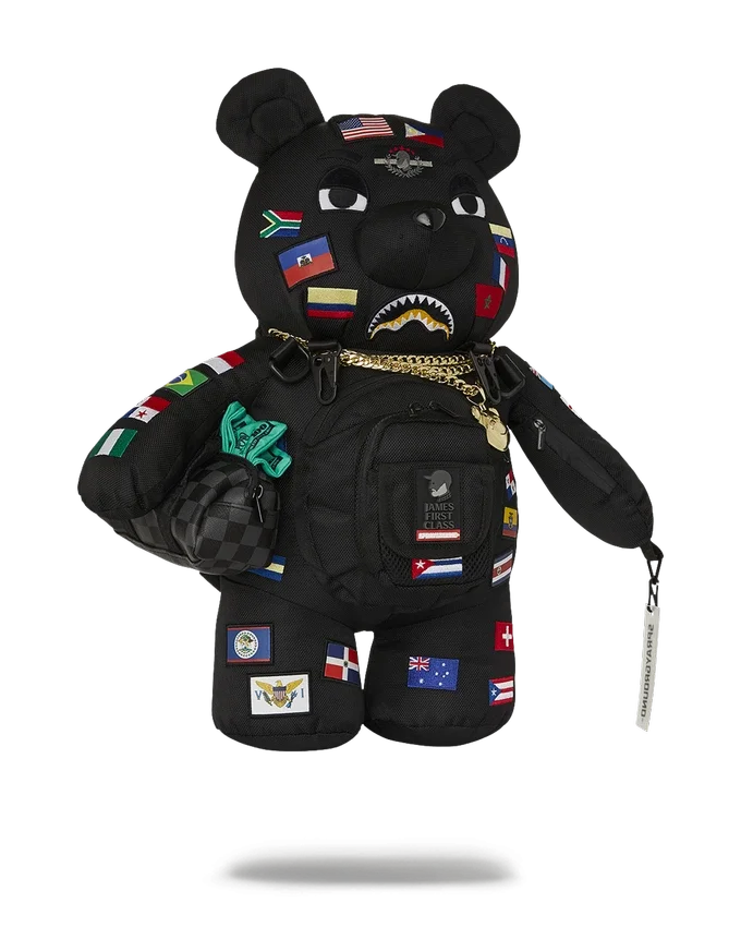 Zaino Moneybear con bandiere del mondo JAMES FIRST CLASS