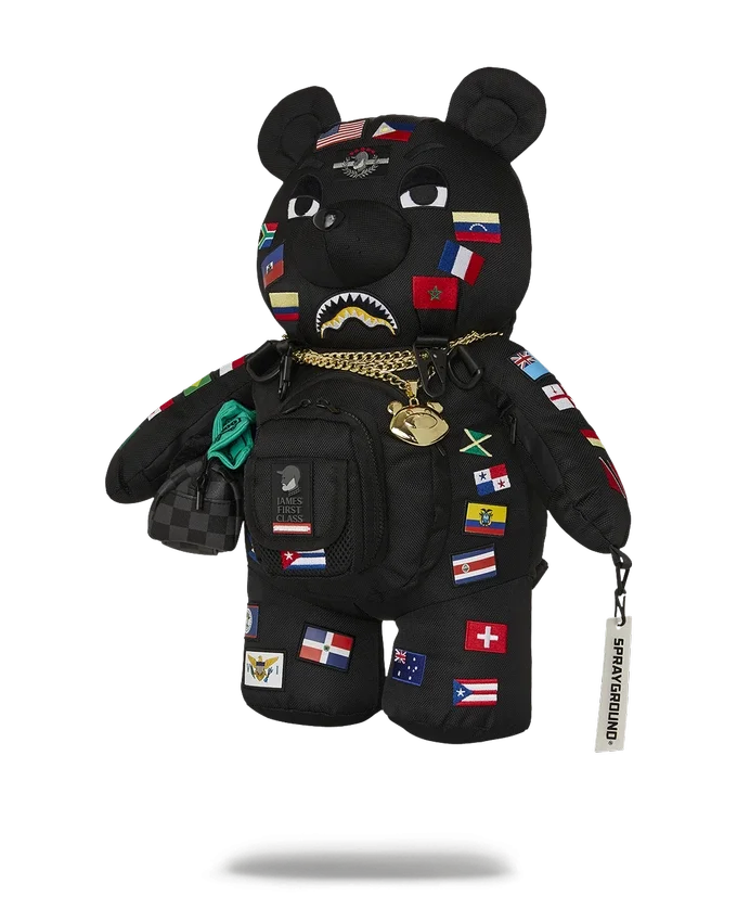 Zaino Moneybear con bandiere del mondo JAMES FIRST CLASS