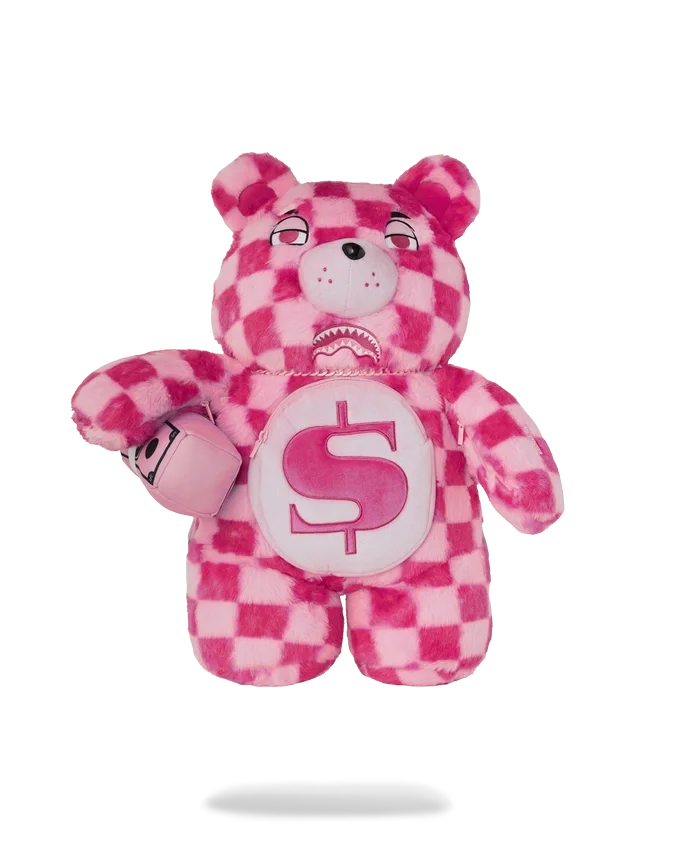Zaino Moneybear Furzilla Shark (a quadretti rosa)