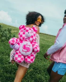 Zaino Moneybear Furzilla Shark (a quadretti rosa)