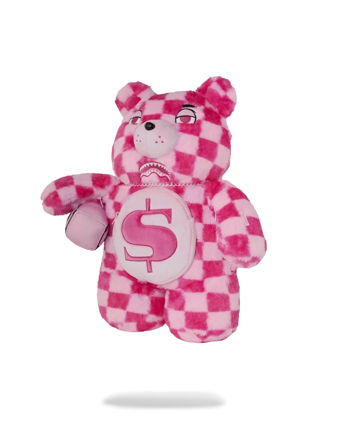 Zaino Moneybear Furzilla Shark (a quadretti rosa)