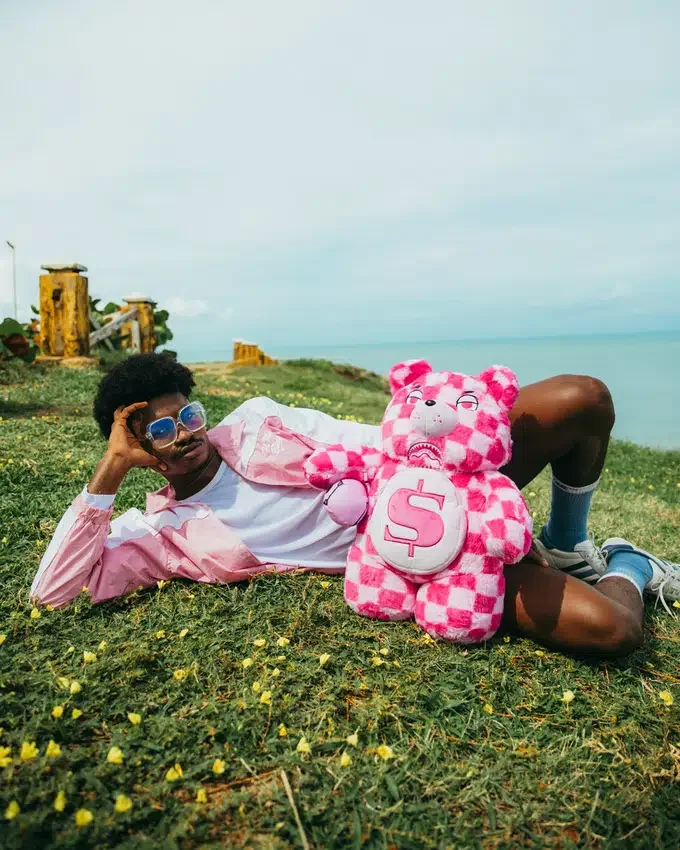 Zaino Moneybear Furzilla Shark (a quadretti rosa)