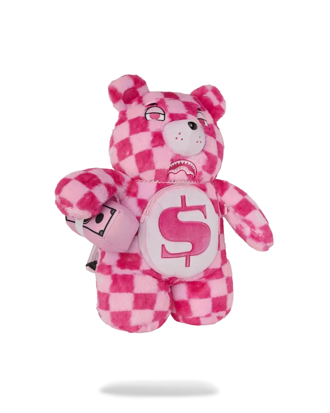Zaino Moneybear Furzilla Shark (a quadretti rosa)