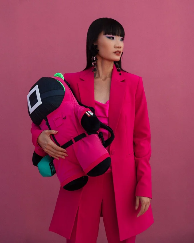 Zaino Moneybear "Pink Soldiers" in collaborazione con SQUID GAME
