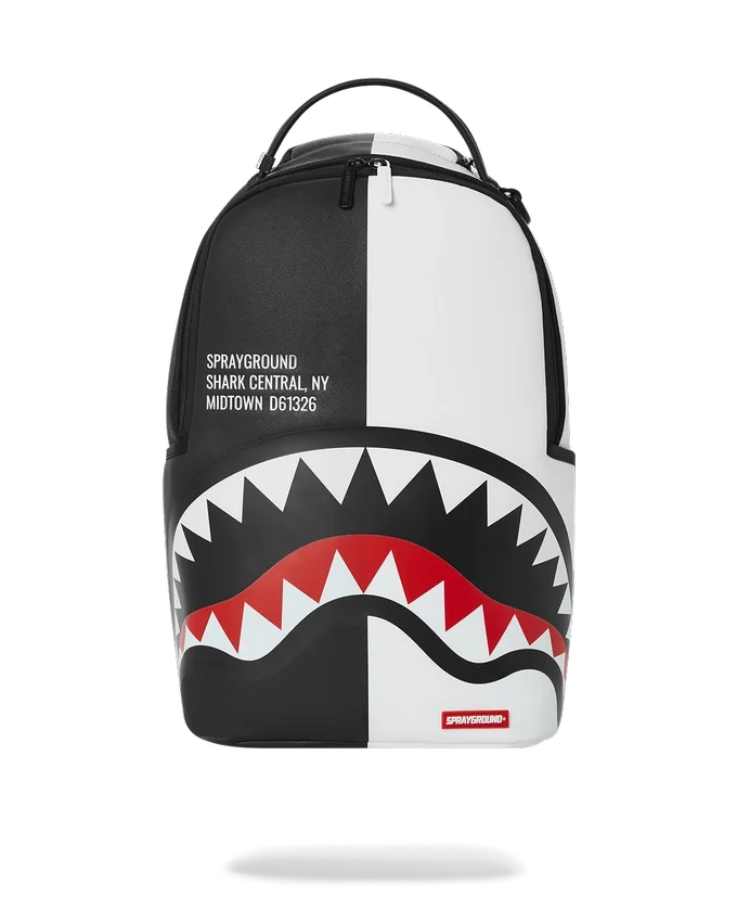 ZAINO SHARK CENTRAL SPLIT NERO/BIANCO (DLXV)