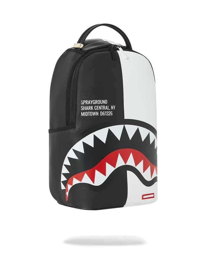 ZAINO SHARK CENTRAL SPLIT NERO/BIANCO (DLXV)